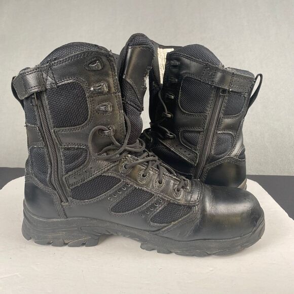 Thorogood BBP Waterproof Side-Zip Men\'s size 11 M Black Leather Tactical Boots main image 4